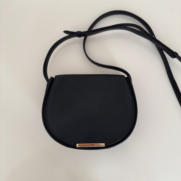 CUYANA Mini Saddle Bag Black Crossbody Leather - Picture 2 of 12